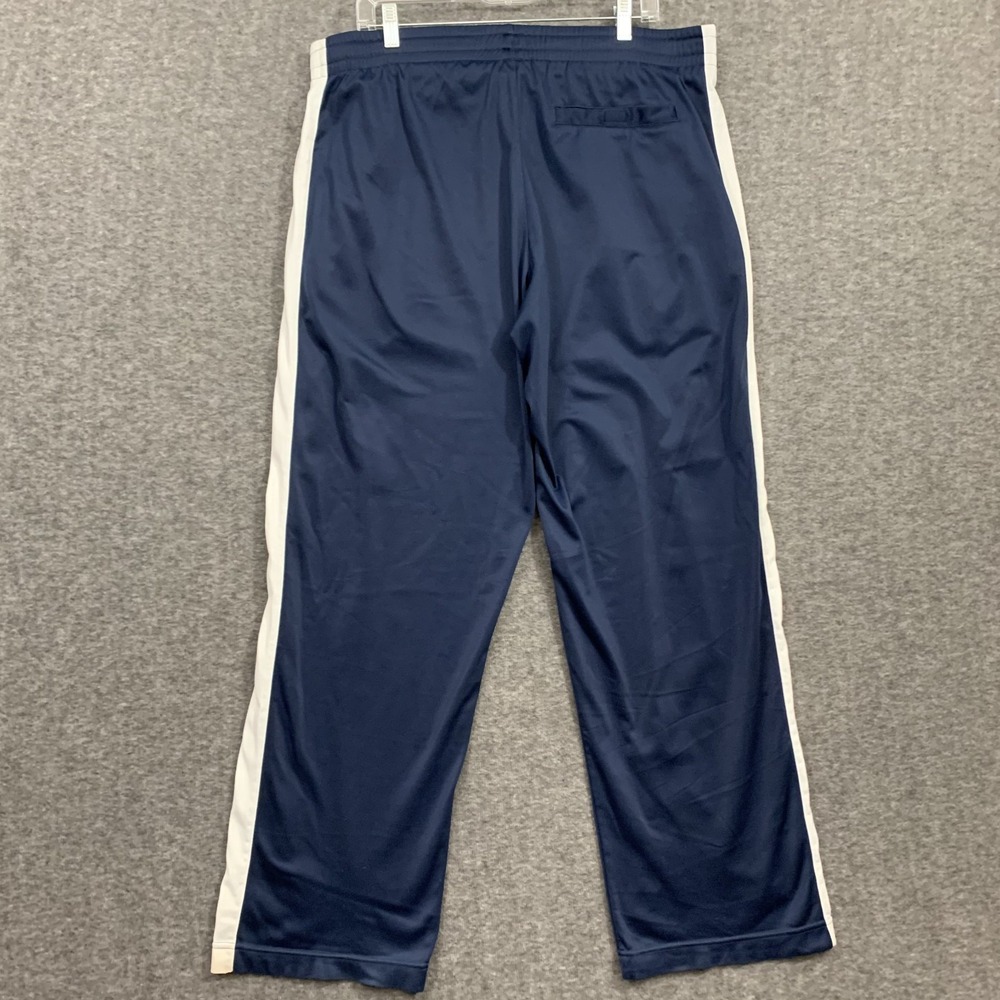 VTG Y2K Nike Track Pants Men's Large Blue White Stripe Embroidered Baggy Loose - Picture 4 of 15